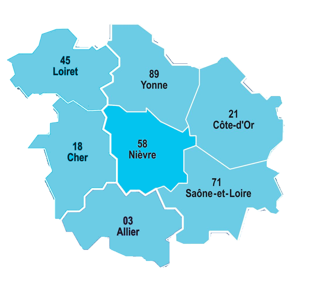 Proxy télécom intervient dans la Nièvre et ses départements limitrophes